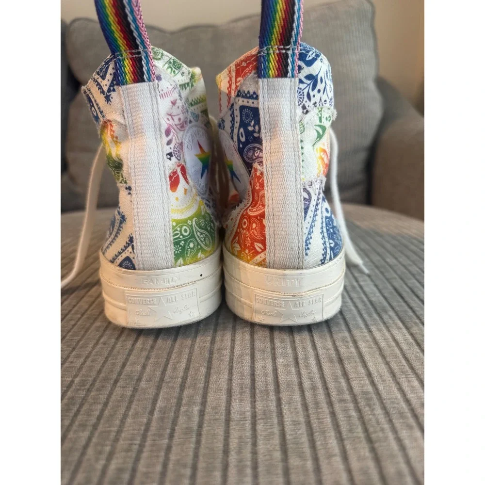 Converse Chuck 70 Pride Rainbow Paisley High Top Sneakers Mens 9 A02266C